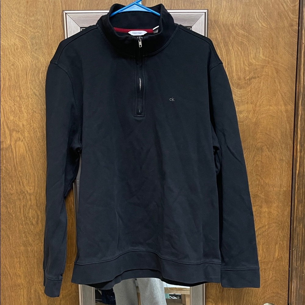 Calvin Klein Black Half-Zip Sweatshirt